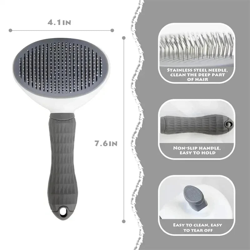 Pawmelio Self-Cleaning Pet Grooming Brush