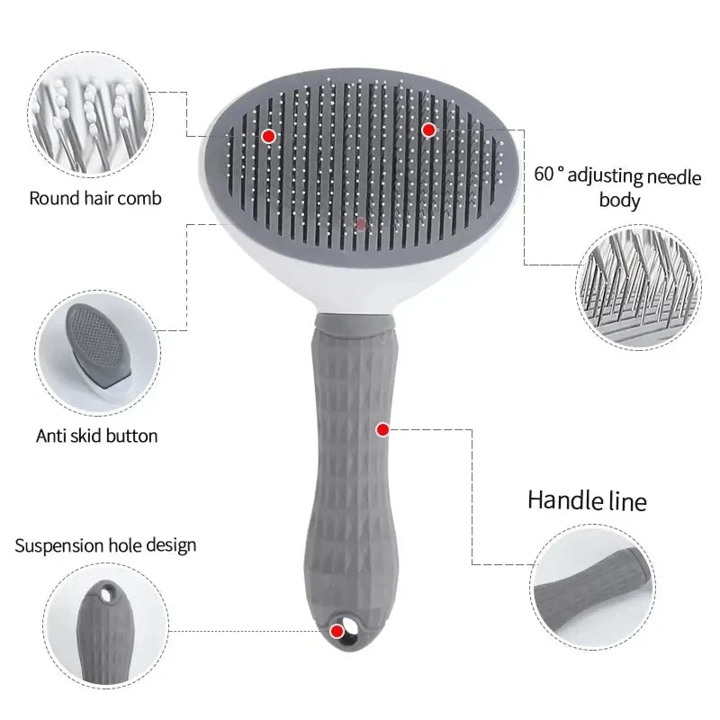 Pawmelio Self-Cleaning Pet Grooming Brush